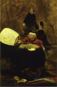 ウィリアム・メリット・チェイス Painting - 日本の人形ウィリアム・メリット・チェイス